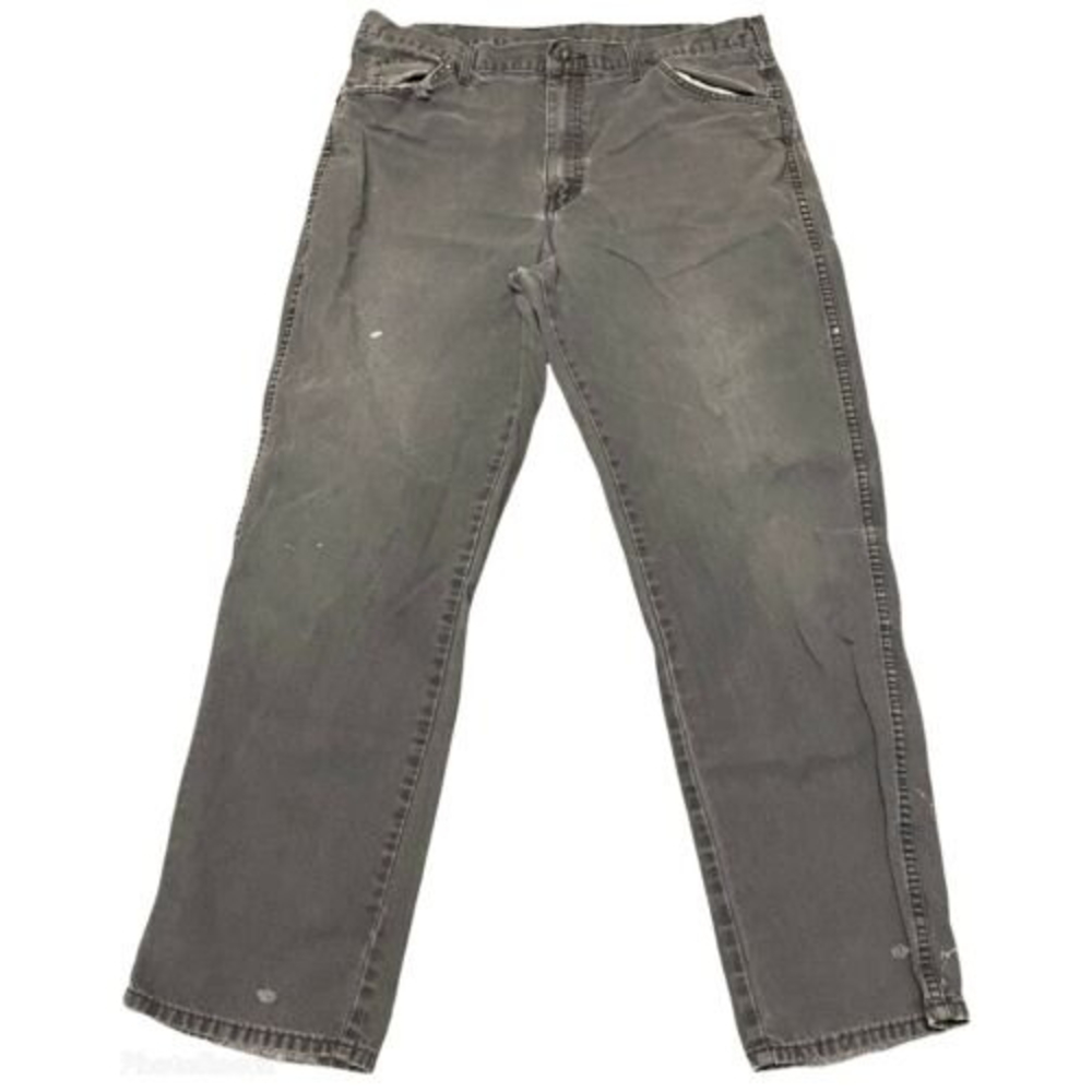 Dickies Work Pants Mens 36x32 Canvas Destroyed Distressed Stained Paint Frayed - Picture 2 of 4